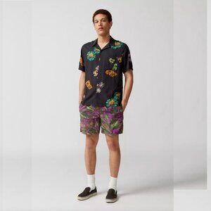 UO floral scatter rayon men's shirt